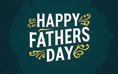 Fathers Day text, illustration Background & typography design