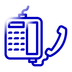  phone hotel blue gradient color icon