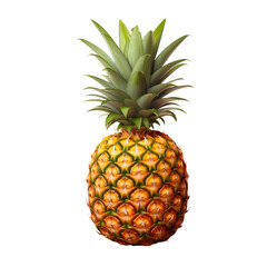 Fototapeta premium picture of a ripe pineapple, isolated on a white background.