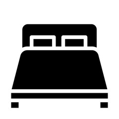 hotel bed solid icon style