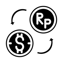 money changing solid icon