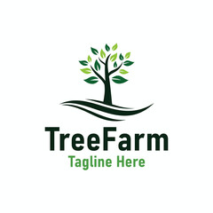 tree tree seeds farm logo template