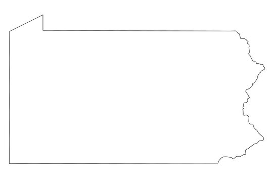 recommend clip art: High detailed illustration map - outline Pennsylvania State Map