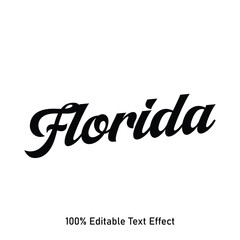 Florida text effect vector. Editable college t-shirt design printable text effect vector	