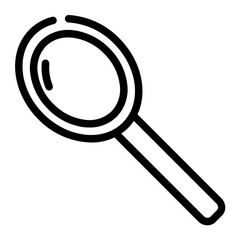 magnifying glass cutline icon style