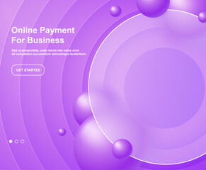 Creative glassmorphism illustration design with transparent frame and floating spheres template on the circles background