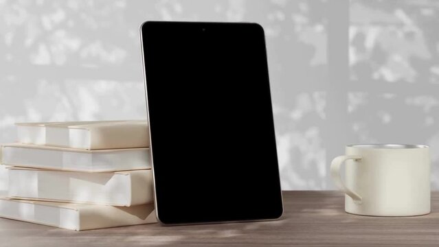 Tablet icon Animation with Black Screen Background