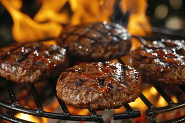 Barbecue grill, burgers, hot dogs, Independence Day picnic, backyard celebration