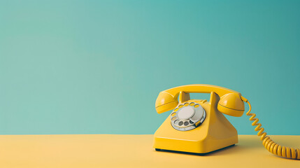 Antique phone on a bright background