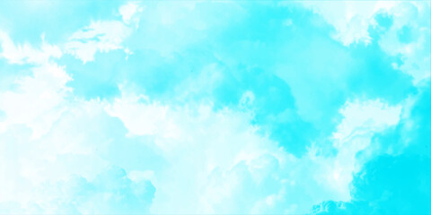 blue watercolor abstract sky sunny light smoke splashed art background with love banner white effect canvas live Strome on the bright sky natural flavor graphics effect design template even card paper
