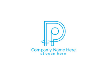 Fototapeta premium P Letter Company Logo Design
