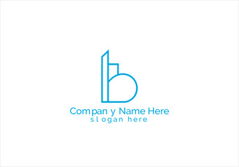 Fototapeta premium B Letter Company Logo Design
