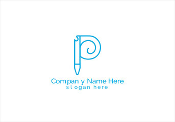 P Letter Company Logo Design