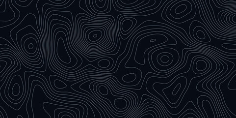 Abstract wavy topographic map. Abstract wavy and curved lines background. Abstract geometric topographic contour map background.