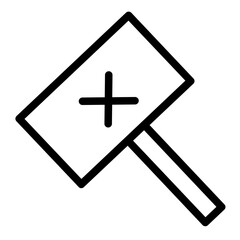 rejection board line icon