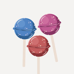  sweet lollipop birthday party. Vector illustration