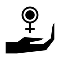 care about women's justice solid icon