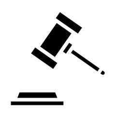 hammer of justice solid icon