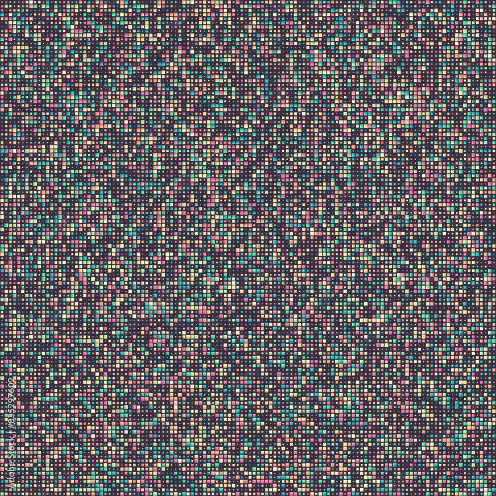 Poster seamless geometric pattern. gradiented squares in multiple colors. neutral tones with a touch of gre