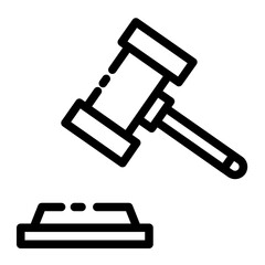 hammer of justice cutline icon style