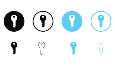 key lock icon , access account login password icons - house key icon security symbol. vector interface app icons