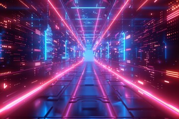 Cyber Security Data Transfer illustration created with Generative AI