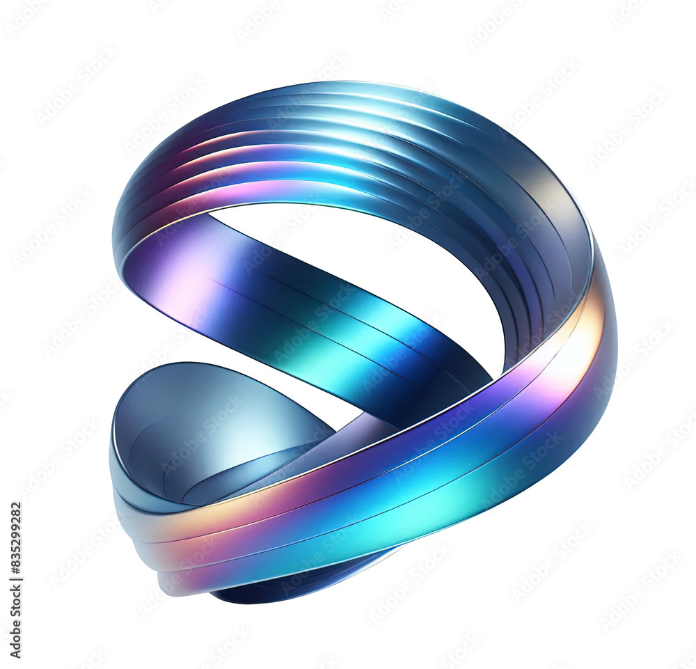 Aufkleber multicolored shiny ribbon 1 is close to a circle in shape on a transparent background; for design an
