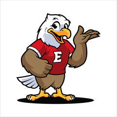 Eagle cartoon mascot character illustration