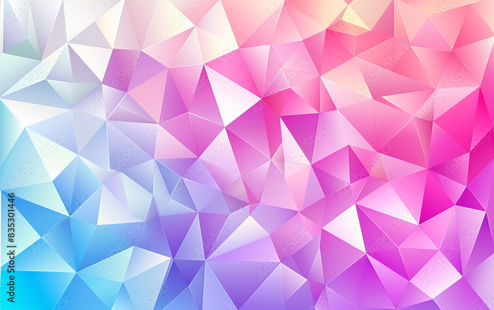 Aufkleber abstract background with colorful triangles, colorful background with polygonal shapes, on a white b