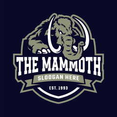 Mammoth mascot logo design template