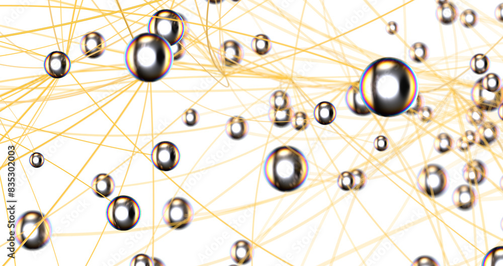 Aufkleber Global network background. Connecting triangles. Globe of the earth. abstract planet in space. 3d rendering