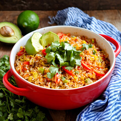 Bowl of Mexican-style rice