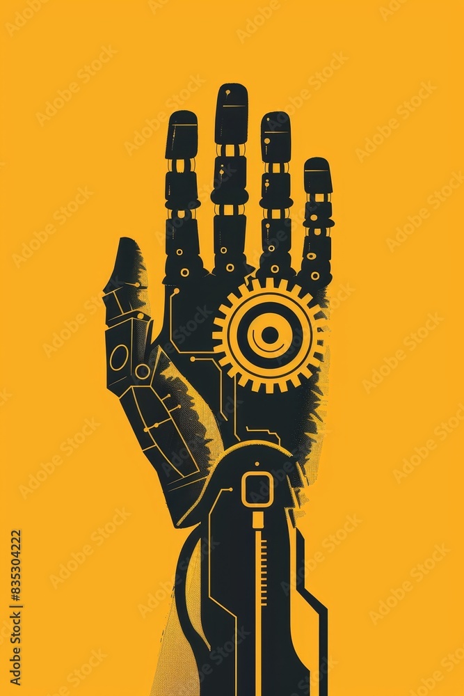 Poster modern technology concept: iot and automation software concept as an innovation