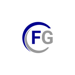 Alphabet letters Initials Monogram logo FG, INITIAL Letter FG logo design, template vector.

