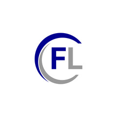Alphabet letters Initials Monogram logo FL, INITIAL Letter FL logo design, template vector.