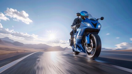 The Blue Sport Motorcycle