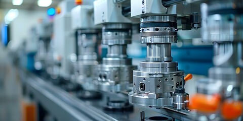 Affordable CNC Machines in Today's Industrial Environment. Concept CNC Technology, Industrial Machinery, Modern Manufacturing, Cost-effective Solutions, Productivity Improvement