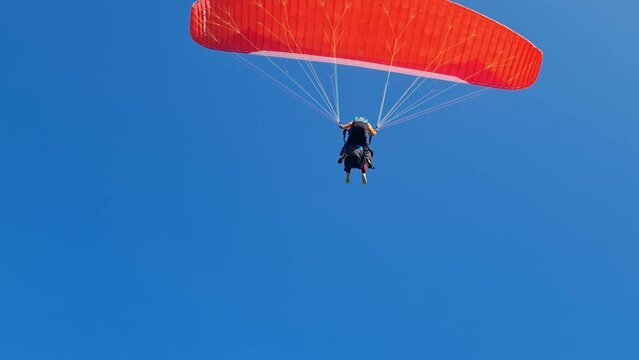 paragliding in the sky