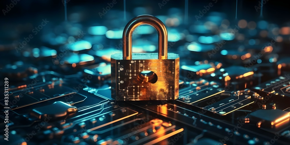 Aufkleber enhancing cybersecurity measures to protect digital data and systems from threats. concept cybersecu