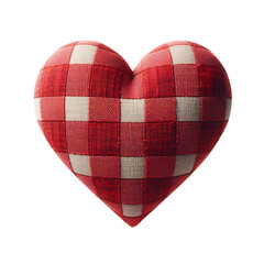 3d 2d Heart element with checkered texture and strings Festa Junina de São João for composition
