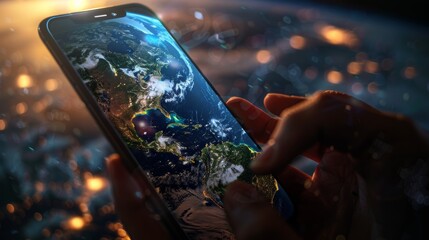 Weather Patterns on Smartphone Display for Cosmonauts Studying Earth from Space