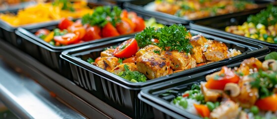 Healthy nutrition in lunch boxes Catering
