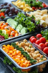 Healthy nutrition in lunch boxes Catering