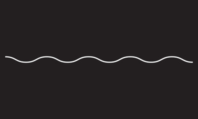 Squiggle line element.  isolated on black background. Vector  illustration . EPS 10/AI