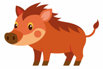 cute wild boar vector illustration 