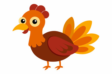 cartoon turkey bird vector illustration