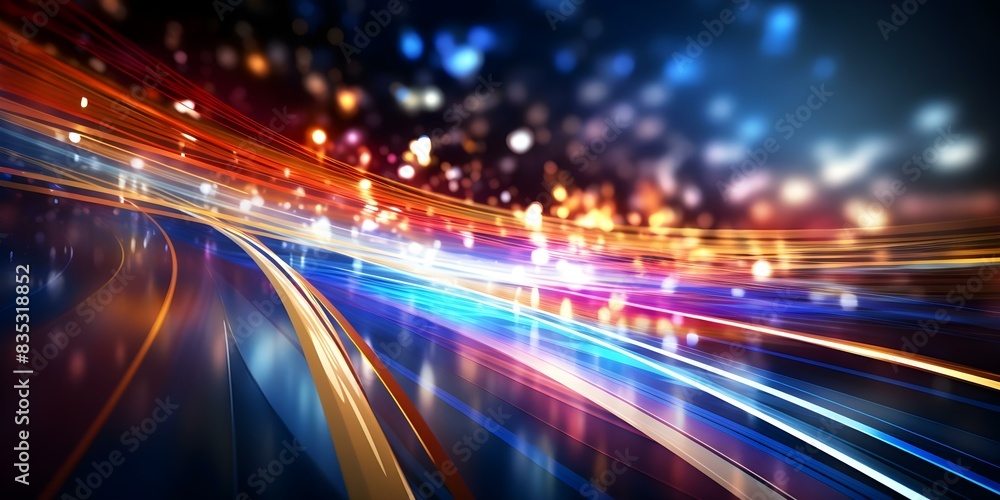 Aufkleber high-speed internet background featuring broadband wifi modem signals and rapid download/upload spee