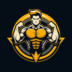 a logo for bodybuilding trainer. The logo should be minimalist to look modern and not too fun.