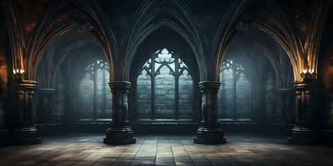 Retro Digital Background with Gothic Grunge Style Texture and Soft Noise Effect. Concept Retro, Digital Background, Gothic, Grunge Style, Soft Noise Effect