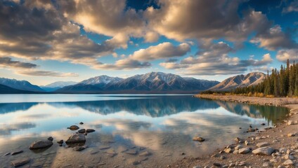 lake tahoe state. Lake in the mountains.